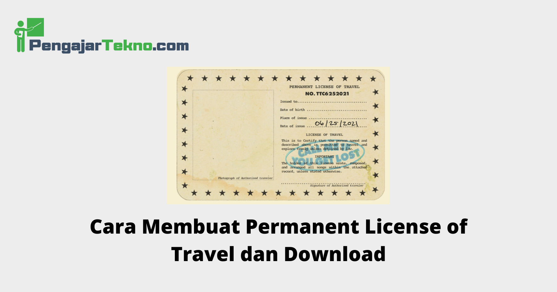 Permanent License of Travel