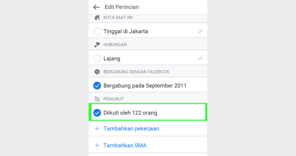 cara membuat pengikut di fb lite